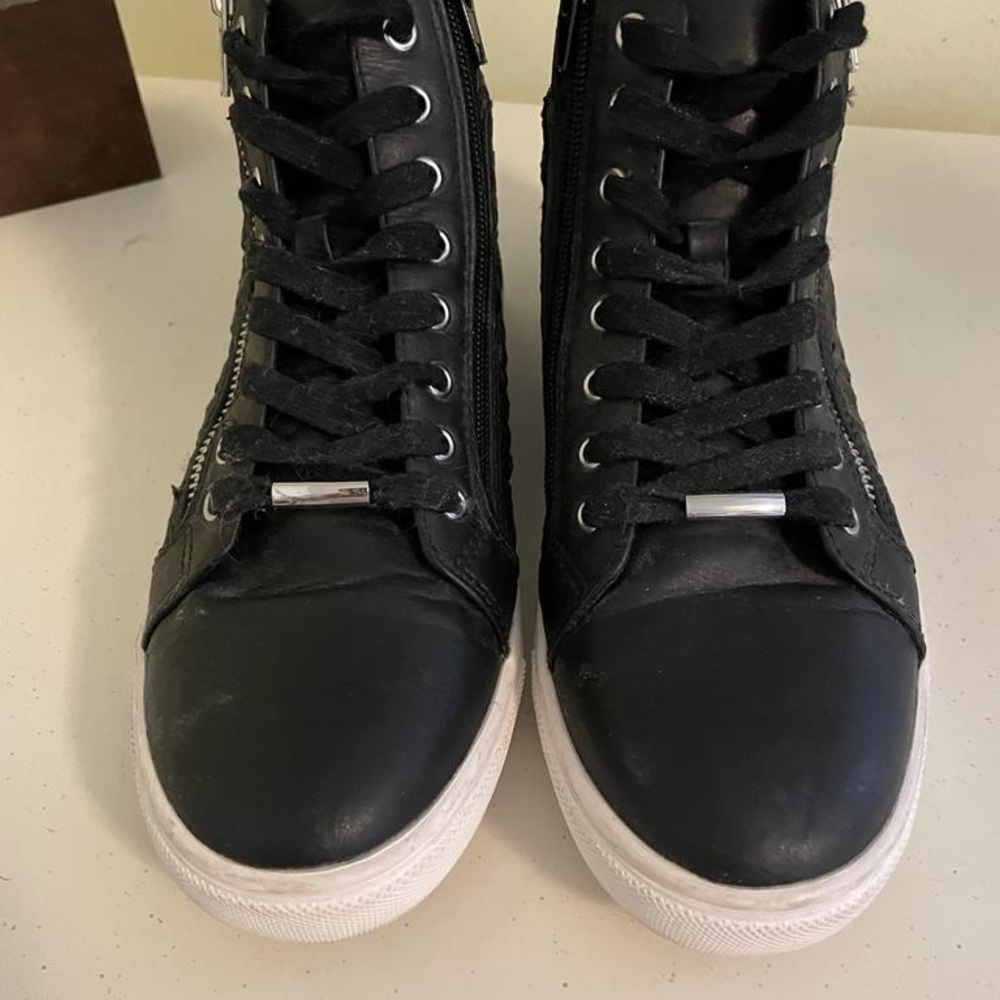 Black Steve Madden High-Top Sneakers - Picture 7 of 16
